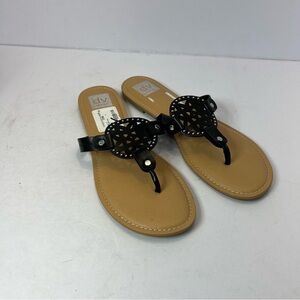 Dolce Vita Gotie Black Studded Thong Sandals for Women Size 11